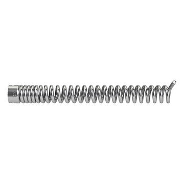 Auger Flexible Straight, Steel, Flexible, 7/8 In Dia, 2-1/2 In Max Pipe Dia