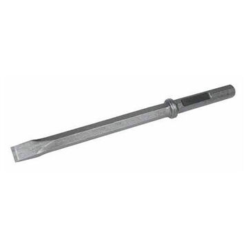 Narrow Chisel, 1-1/8 in Hex Shank, Bull Point, High Grade Forged Steel, Black Oxide, Concrete