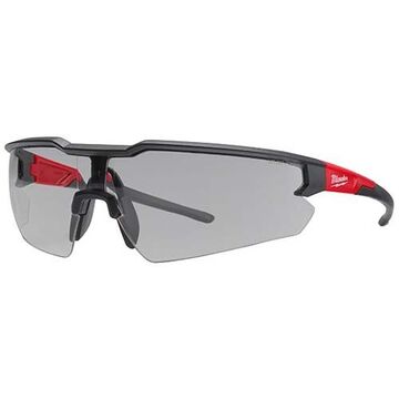 Safety Glasses, Plastic Frame, Polycarbonate Lens, Fog-Free, Gray