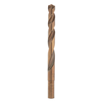 Bit Single End Jobber Drill, Cobalt, 13/32 In Dia, Parabolic/twist, 3.7 In Flute, 5.12 In Oal