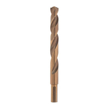 Single End Jobber Drill Bit, Cobalt, 29/64 in Dia, Parabolic/Twist, 3.7 in Flute, 5.12 in OAL