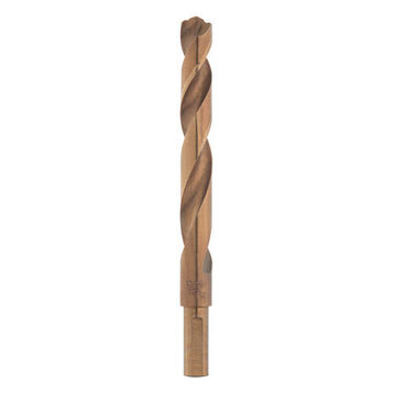 Bit Single End Jobber Drill, Cobalt, 15/32 In Dia, Parabolic/twist, 3.7 In Flute, 5.12 In Oal