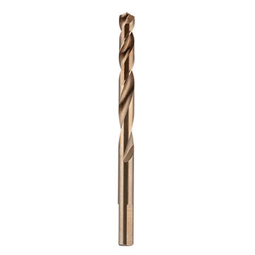 Metric Jobber Drill Bit, Cobalt, 8 mm Dia, Spiral, 2.95 in Flute, 4.6 in OAL