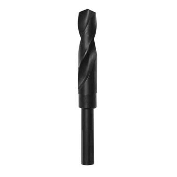 Silver and Deming Wood Drill Bit, Material HSS, Black Oxide Finish, 1/2 in 3-Flat Shank, 6 in OAL, 9/16 in dia