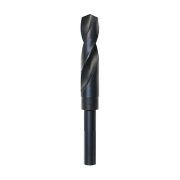 Silver and Deming Drill Bit, HSS, Parabolic Flute, 1/2 in, 3-Flat/Reduced Flute, 11/16 in dia