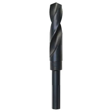 Silver and Deming Wood Drill Bit, Material HSS, Black Oxide Finish, 1/2 in 3-Flat Shank, 6 in OAL, 25/32 in dia
