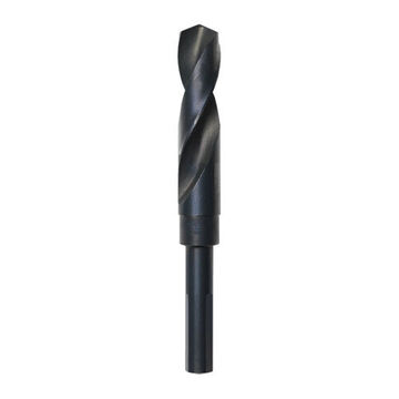 Silver and Deming Wood Drill Bit, Material HSS, Black Oxide Finish, 1/2 in 3-Flat Shank, 6 in OAL, 1-1/16 in dia