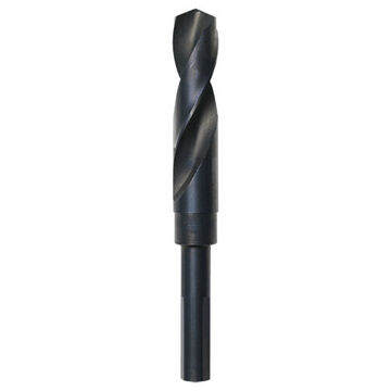 Bit Silver And Deming Wood Drill, Material Hss, Black Oxide Finish, 1/2 In 3-flat Shank, 6 In Oal, 1-1/8 In Dia