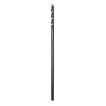 Bit Aircraft Drill, Hss Material, Black Oxide Finish, Split Point, Parabolic Flute, 1/4 In 3- Flat Shank, 12 In Oal, 5/16 In Dia