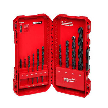 Drill Bit Set, HSS, Black Oxide