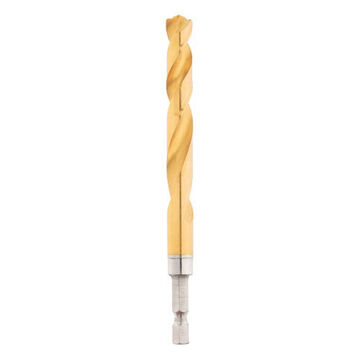 Bit Twist Jobber Drill, 1/4 In Shank, 13/32 In Dia, 4.8 In Lg, High Speed Steel
