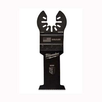 Blade Multi-tool, High Carbon Steel, 1-1/4 In Wd Cutting, Black Oxide, For Oscillating Multi-tool, 3/pack