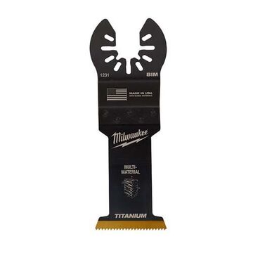 Blade Multi-tool, Bi-metal, 1-1/4 In Wd Cutting, Black Oxide, For Oscillating Multi-tool, 1/pack