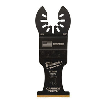 Blade Multi-tool, Carbide, 1-3/8 In Wd Cutting, Black Oxide, For Oscillating Multi-tool, 3/pack
