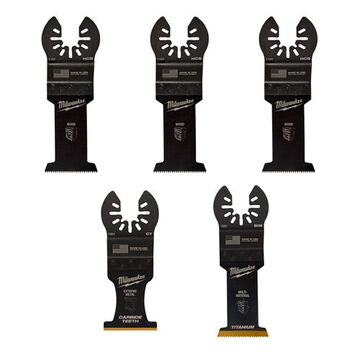 Multi-Tool Blade Set, Carbide, 2-1/2 in wd Cutting; Clean Wood, Drywall, PVC Applicable Material, Black Oxide, For Oscillating Multi-Tool