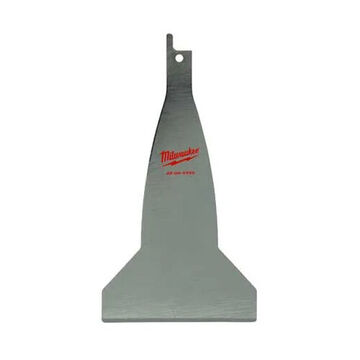Scraper Blade, Steel, 5-1/2 in lg, 3 in ht, 0.04 to 0.05 in THK, Gray