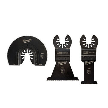 Flush Cut Straight Tool Blade, High Carbon Steel, Black Oxide Finish, For Use With: Oscillating Multi-Tool, 3/Pack