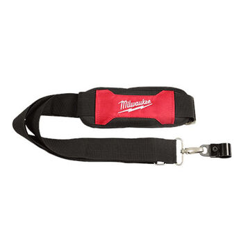 Shoulder Strap, Nylon, 3.5 in wd, 37 in lg, 0.25 in ht, Black, Red