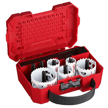 Hole Saw Kit Door Lock Installation, Bi-metal, 7.5 In Wd, 2.88 In Ht, 5.38 In Dp