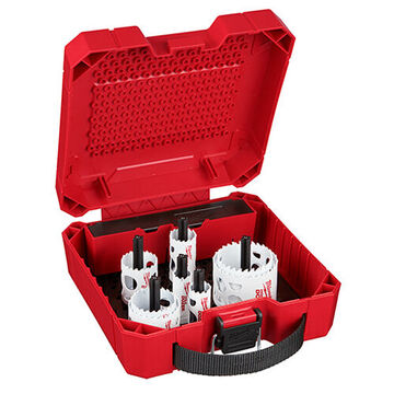 Hole Saw Kit Plumber's, Bi-metal, 1/4 In Dia X 3-1/2 In Lg