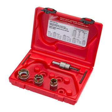 Electrician's Hole Saw Kit, Carbide Tipped, 1/4 in Dia x 2-3/4 in lg