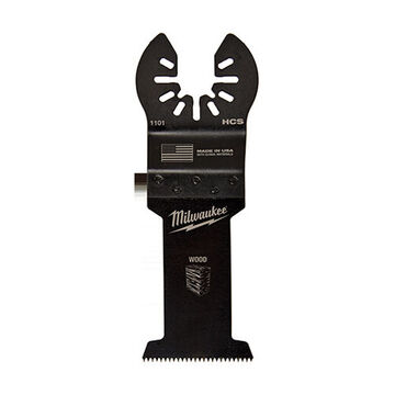 Tool Blade Flush Cut Straight, High Carbon Steel, Black Oxide Finish, For Use With: Oscillating Multi-tool, 1/pack
