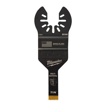 Blade Flush Cut Multi-tool, 1.625 In Lg, 1/32 In Thk, 3/8 In Cutting Width, Bi-metal