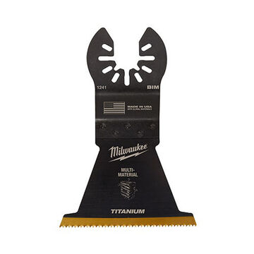 Blade Flush Cut Multi-tool, 1.625 In Lg, 1/32 In Thk, 2-1/2 In Cutting Width, Bi-metal