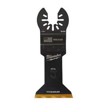 Blade Flush Cut Multi-tool, 2.2 In Lg, 1/32 In Thk, 1-3/4 In Cutting Width, Bi-metal
