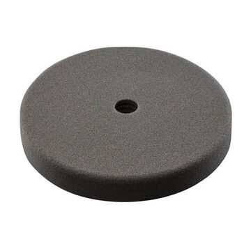 Hook and Loop Finishing Pad, Foam, 5/8 in Arbor, 7 in dia, 1-1/2 in thk, Black