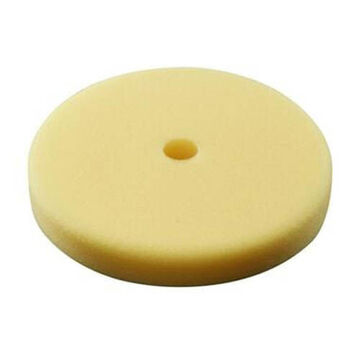 Foam Finishing Pad, Foam Abrasive, 5/8 in Arbor, 7 in Dia, 2 in thk, Yellow