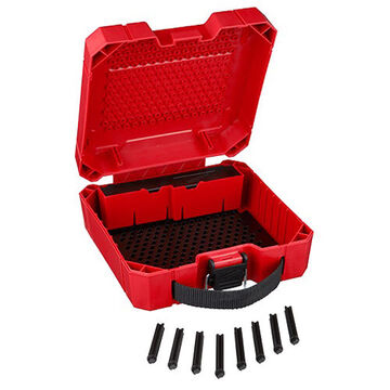 Large Hole Saw Case, Plastic, Overall: 4 in dp, 8.8 in wd, 9.0625 in ht