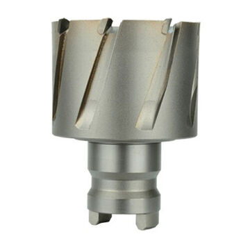 Annular Cutter, Carbide Material, Bright Finish, 3/4 in Quick-Change Hex Shank, 1 in Cutiing dp, 7/8 in Dia