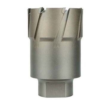 Annular Cutter, Carbide Material, 1-1/4 in Dia, Bright Finish, 3/4 in Threaded Shank, 2 in Cutiing dp