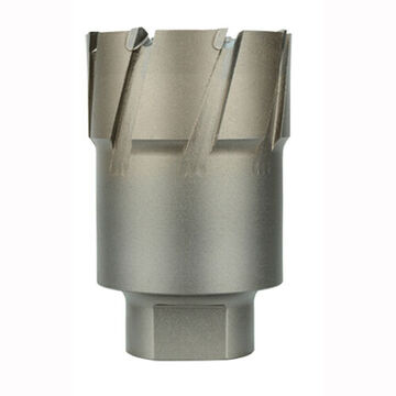 Annular Cutter, Carbide Material, 2-1/16 in Dia, Bright Finish, 3/4 in Threaded Shank, 2 in Cutiing dp