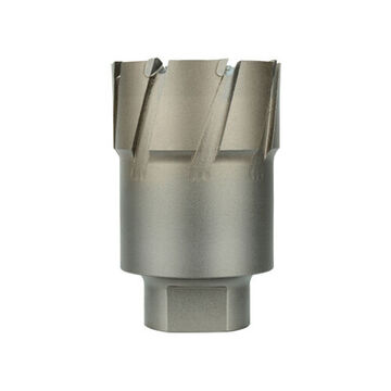 Heavy-Duty Annular Cutter, Carbide Material, 2-3/8 in Dia, Bright Finish, 3/4 in Threaded Shank, 2 in Cutiing dp
