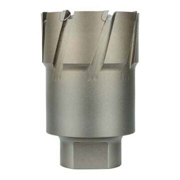 Annular Cutter, Carbide Material, 2-5/8 in Dia, Bright Finish, 3/4 in Threaded Shank, 2 in Cutiing dp