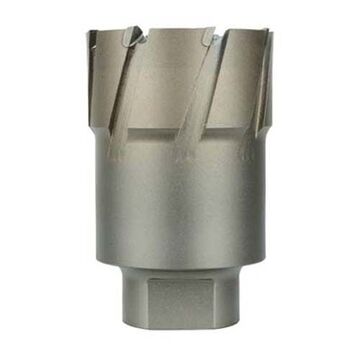 Annular Cutter, Carbide Material, 3-1/8 in Dia, Bright Finish, 3/4 in Threaded Shank, 2 in Cutiing dp