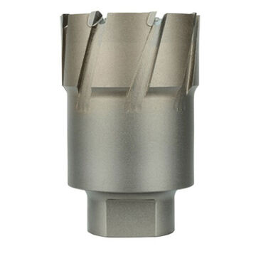 Annular Cutter Heavy-duty, Carbide Material, 4-1/8 In Dia, Bright Finish, 3/4 In Threaded Shank, 2 In Cutiing Dp