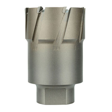 Annular Cutter, Carbide Material, 4-1/4 in Dia, Bright Finish, 3/4 in Threaded Shank, 2 in Cutiing dp