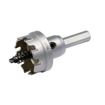 Hole Cutter One-piece, 1-3/8 In Cut Dia, 3/16 In Cut Thk, Aluminum, Copper, Mild Steel, Stainless Steel And Other Metal Materials