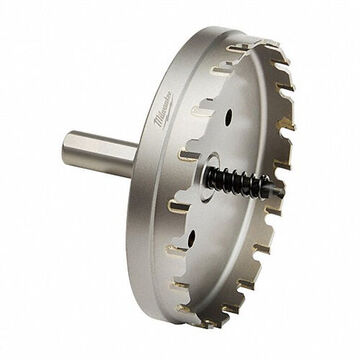 Hole Cutter One-piece, 4 In Cut Dia, 3/16 In Cut Thk, Aluminum, Copper, Mild Steel, Stainless Steel And Other Metal Materials