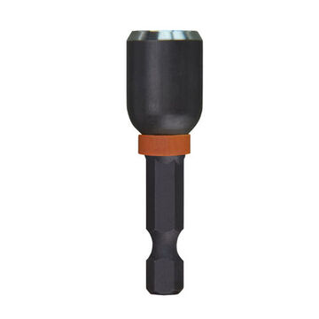 Nut Driver Magnetic, Steel, 7/16 In Size, Hex Shank, 1-7/8 In Oal, Black Phosphate, 1/pack
