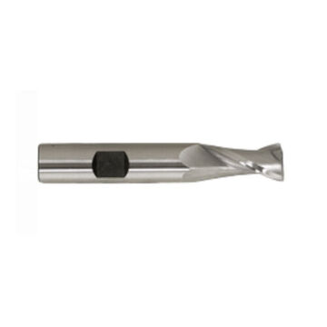 End Mill, High Speed Steel, Tin Coated, 2-Flute, 3/8 in Shank, 5/32 in dia x 2-5/16 in lg, 1/Pack