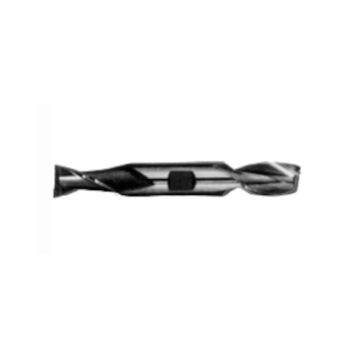 Double End Mill, High Speed Steel, Uncoated, 2-Flute, 1/2 in Shank, 7/16 in dia x 3-3/4 in lg, 1/Pack