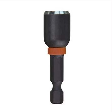 Nut Driver Magnetic, Steel, 7/16 In Size, Hex Shank, 1-7/8 In Oal, Black Phosphate, 3/pack