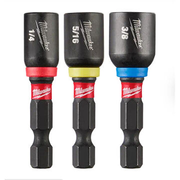 Set Nut Setter Nut Driver, Steel, 3-piece, Black Phosphate, 1-7/8 In Oal