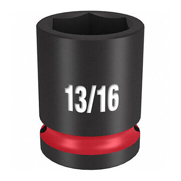 Socket Standard Impact, Steel, 13/16 In Socket, 1/2 In Drive, 3/4 In Dp Bolt Clearance, 1-1/2 In Oal