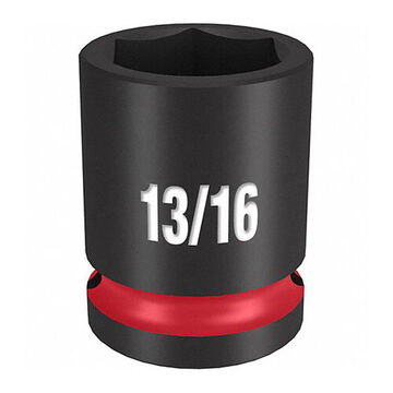 Standard Impact Socket, Steel, 13/16 in Socket, 1/2 in Drive, 3/4 in dp Bolt Clearance, 1-1/2 in OAL