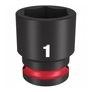 Socket Standard Impact, Steel, 1 In Socket, 1/2 In Drive, 3/4 In Dp Bolt Clearance, 1-21/32 In Oal